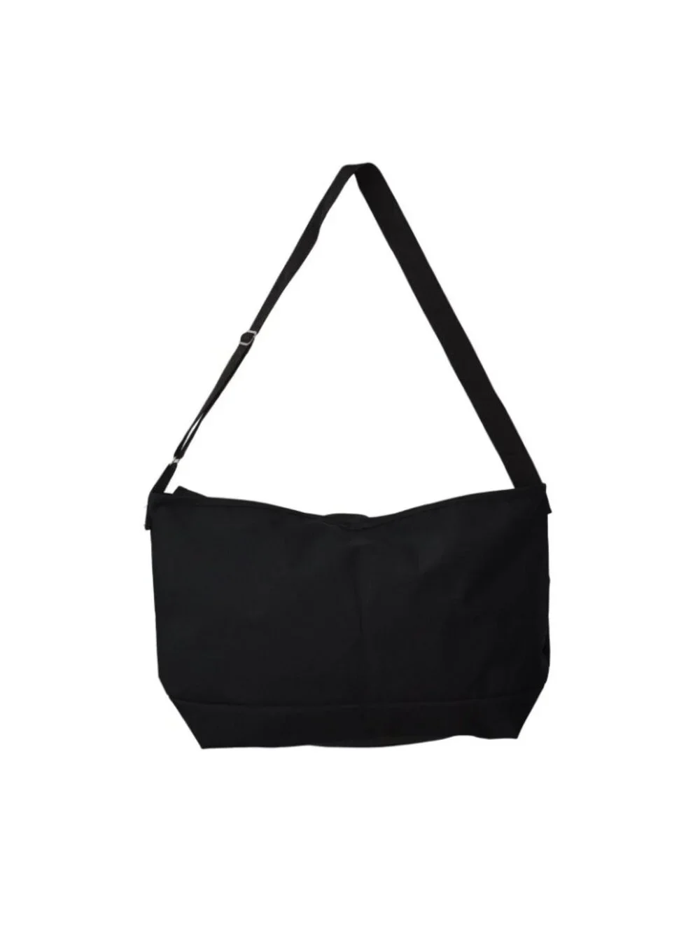 Martex Messenger Bag Black Coated Canvas Work Travel School Minimalist Gorpcore